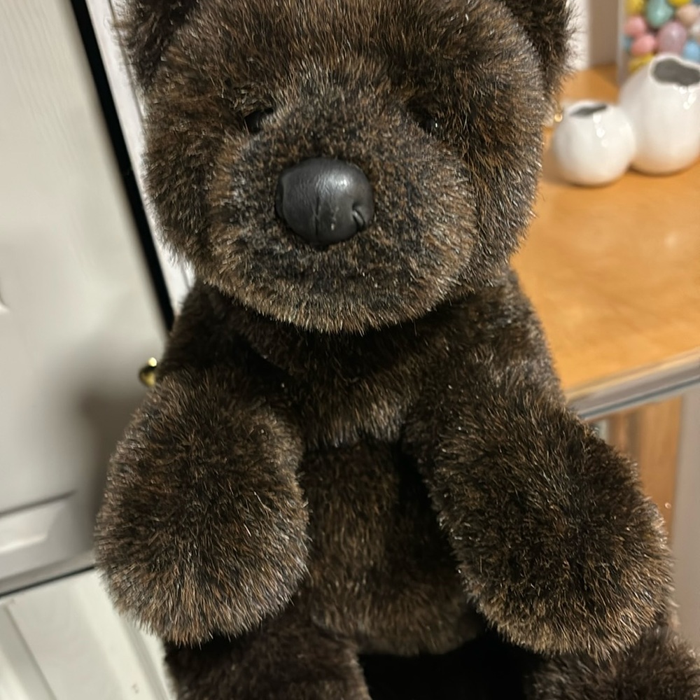 GUND "Eddie Bauer" 15"‎ Plush Brown Sitting Bear 🐻 Like New!